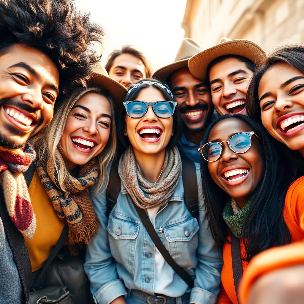 Happy travelers