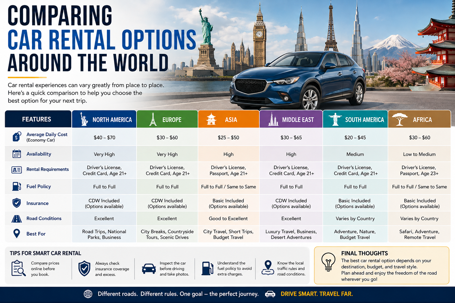 Comparing Car Rental Options Around the World