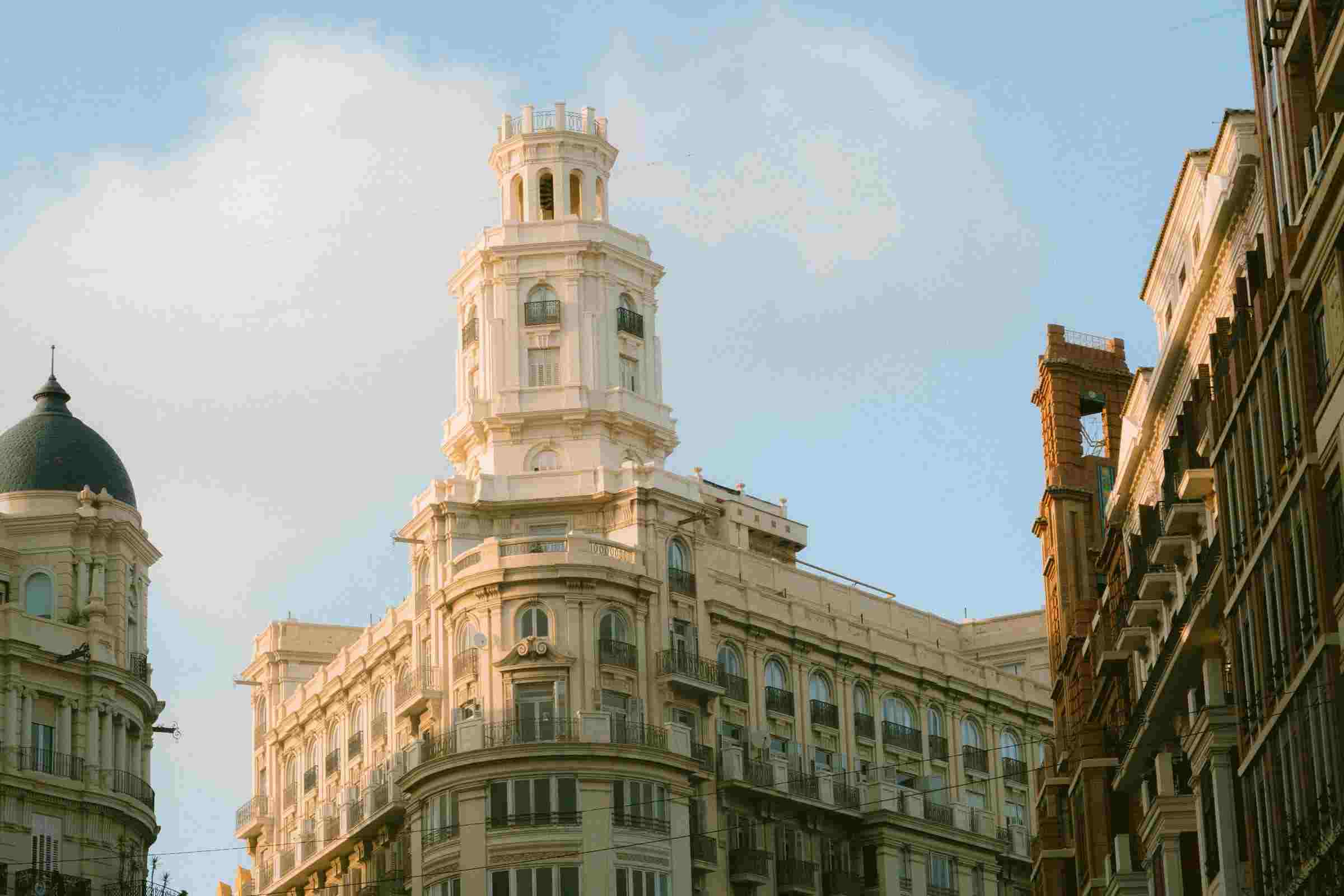 Banco de Valencia building landmark in Valencia, Spain