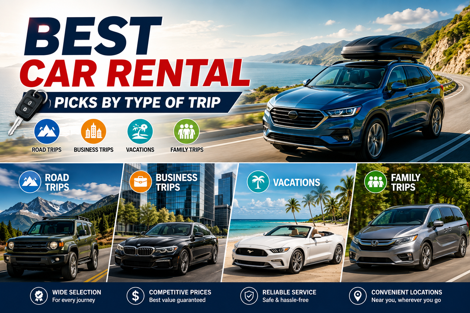 Best Car Rental Picks by Type of Trip